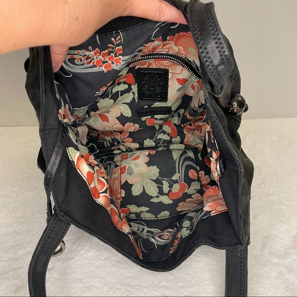 Lucky Brand Italian Leather Shoulder Bag Black - Picture 6 of 12